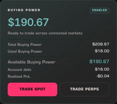 Yamata Buying Power and profit-and-loss panel.